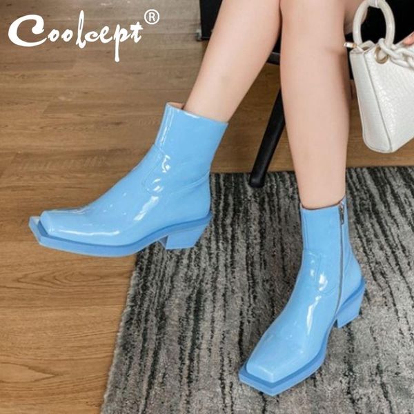 boots coolcept design women ankle thick heel zipper short shine cool winter autumn shoes woman size 34-39, Black
boots coolcept design women ankle thick heel zipper short shine cool winter autumn shoes woman size 34-39, Black