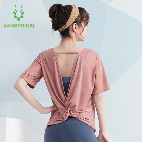 vansydical sports women yoga shirts backless gym short sleeve loose quick dry summer fitness running workout t-shirts, White;red
vansydical sports women yoga shirts backless gym short sleeve loose quick dry summer fitness running workout t-shirts, White;red