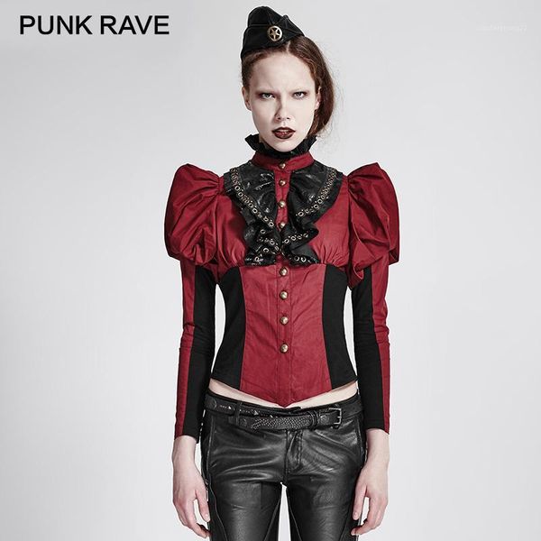 women's blouses & shirts punk rave gothic black red lantern sleeve steampunk vintage golden buttons short corset shirt women chiffon s, White
women's blouses & shirts punk rave gothic black red lantern sleeve steampunk vintage golden buttons short corset shirt women chiffon s, White