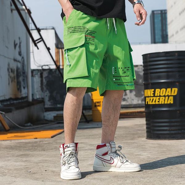 men shorts with pockets 2020 men's cargo shorts streetwear harajuku homme comfortable, White;black
men shorts with pockets 2020 men's cargo shorts streetwear harajuku homme comfortable, White;black