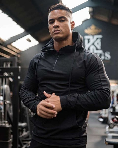 and autumn muscle winter trend brother hooded sweater men's pullover fitness sports coat factory youth, Gray
and autumn muscle winter trend brother hooded sweater men's pullover fitness sports coat factory youth, Gray