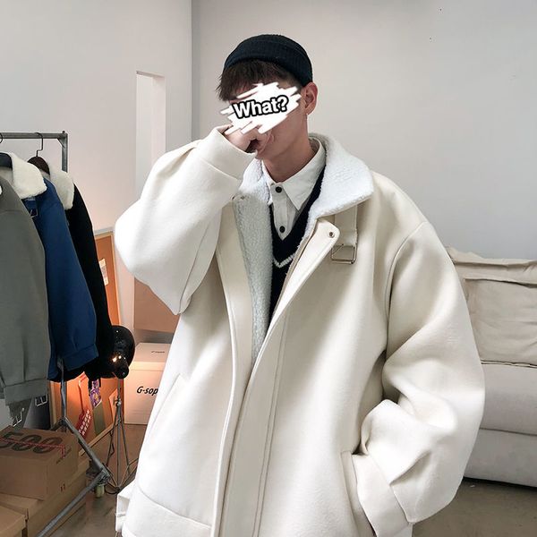 2021 new men's warm woolen coat autumn winter women's solid color thicken coats korean streetwear fashion clothes pcq0, Black
2021 new men's warm woolen coat autumn winter women's solid color thicken coats korean streetwear fashion clothes pcq0, Black