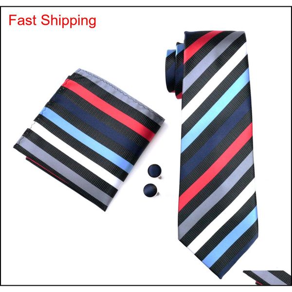mix color stripe silk mens tie red blue black white hankerchief cufflinks set silk meeting casual party necktie jac qylnke homes2007, Black;blue
mix color stripe silk mens tie red blue black white hankerchief cufflinks set silk meeting casual party necktie jac qylnke homes2007, Black;blue