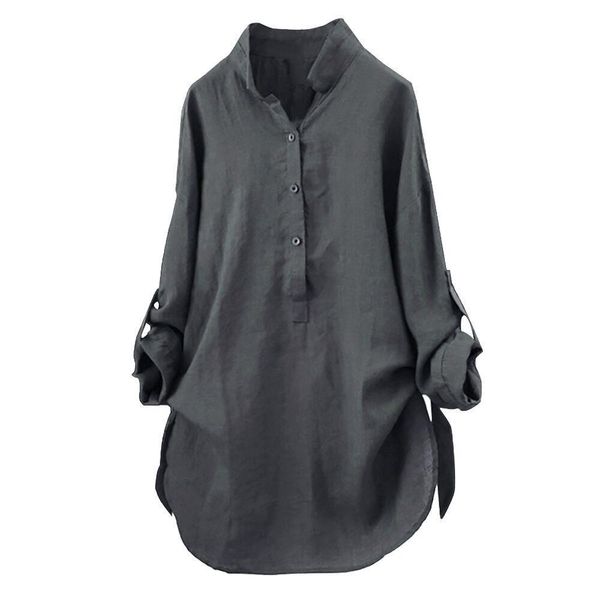 new women blouses autumn loose button long sleeve long shirt dress blouse plus size casual solid cotton tunic blusas, White
new women blouses autumn loose button long sleeve long shirt dress blouse plus size casual solid cotton tunic blusas, White