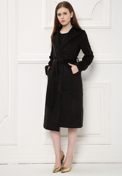 women's wool & blends style ultra long woolen jacket for fashion ladies, women plus size, Black
women's wool & blends style ultra long woolen jacket for fashion ladies, women plus size, Black
