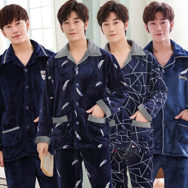 men pajama warm sleepwear flannel winter thick pajamas long sleeve casual men's winter pajamas fleece sleepwear 5xl plus size1, Black;brown
men pajama warm sleepwear flannel winter thick pajamas long sleeve casual men's winter pajamas fleece sleepwear 5xl plus size1, Black;brown
