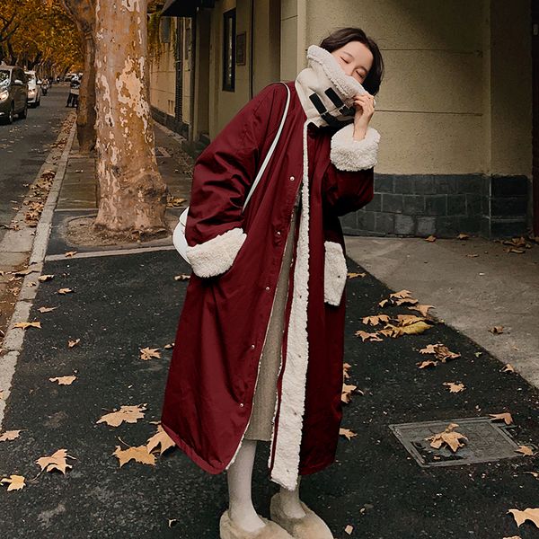 2021 new female lamb wool coat new winter pie overcoming long locomotive lapel loose sleeves thick jacket98m k2av, Black
2021 new female lamb wool coat new winter pie overcoming long locomotive lapel loose sleeves thick jacket98m k2av, Black