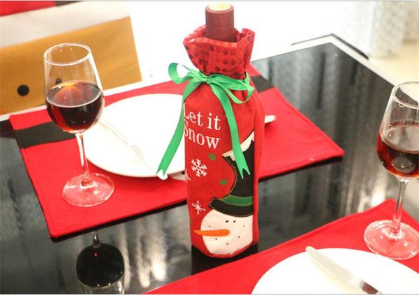 1pc creative gift bags christmas snowman santa claus pattern red wine bottle cover dining table decoration party xmas wmttrs xhhair
1pc creative gift bags christmas snowman santa claus pattern red wine bottle cover dining table decoration party xmas wmttrs xhhair