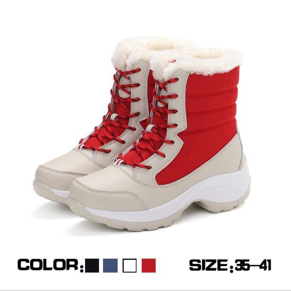 c696 women boots waterproof winter shoes women snow boots platform keep warm ankle winter boots with thick fur heels botas mujer t200104, Black
c696 women boots waterproof winter shoes women snow boots platform keep warm ankle winter boots with thick fur heels botas mujer t200104, Black