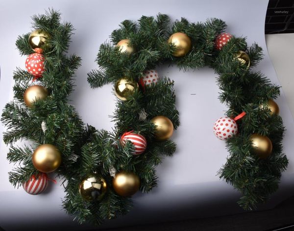christmas decorations engineering supplies 200cm green rattan garland grass with gold red white ball decoration vine1
christmas decorations engineering supplies 200cm green rattan garland grass with gold red white ball decoration vine1