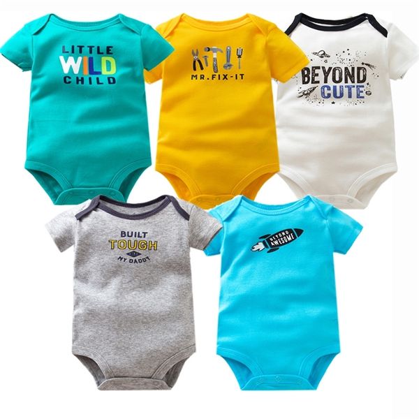 5pcs/lot summer baby rompers short sleeve newborn baby boy clothes 100% cotton letter printed b baby girl clothing 6-24 month t200706, Blue
5pcs/lot summer baby rompers short sleeve newborn baby boy clothes 100% cotton letter printed b baby girl clothing 6-24 month t200706, Blue
