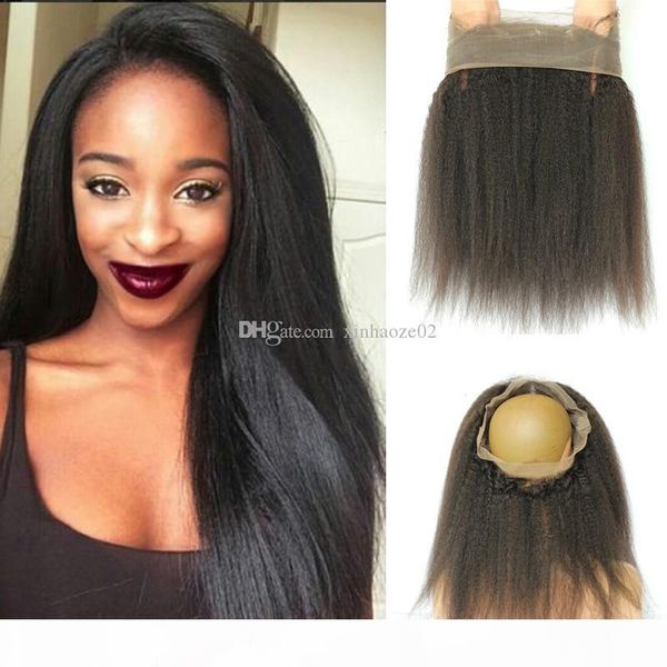 new arrival 360 lace band frontal closure kinky straight hair 8a brazilian virgin hair 22.5x4x2" lace frontal closure baby hair, Black;brown
new arrival 360 lace band frontal closure kinky straight hair 8a brazilian virgin hair 22.5x4x2" lace frontal closure baby hair, Black;brown
