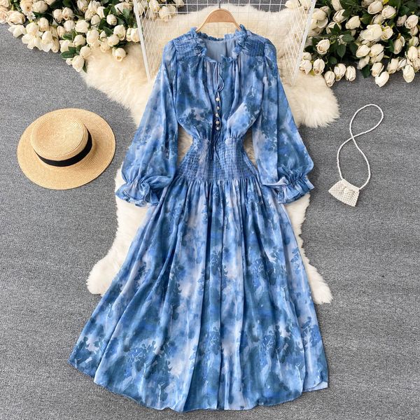 elegant french print dress female long sleeve o neck a-line streetwear dress autumn fashion casual vacation midi 2022, Black;gray
elegant french print dress female long sleeve o neck a-line streetwear dress autumn fashion casual vacation midi 2022, Black;gray