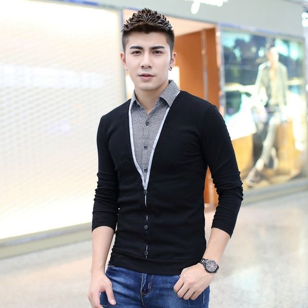 klhzr new fake two men's long sleeve korean slim collar tshirt shirt shirtsolid men's t-shirt msv9e, Blue
klhzr new fake two men's long sleeve korean slim collar tshirt shirt shirtsolid men's t-shirt msv9e, Blue