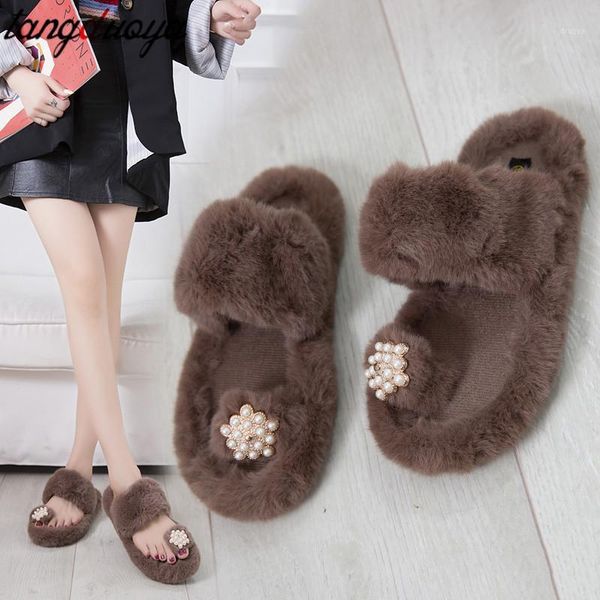 faux fur pearl slippers women fluffy home slippers floor flat flip flops women designer winter1, Black
faux fur pearl slippers women fluffy home slippers floor flat flip flops women designer winter1, Black