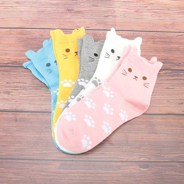 1 pair newly candy color cat ear footprints pattern cartoon socks autumn summer women casual socks1, Black;white
1 pair newly candy color cat ear footprints pattern cartoon socks autumn summer women casual socks1, Black;white