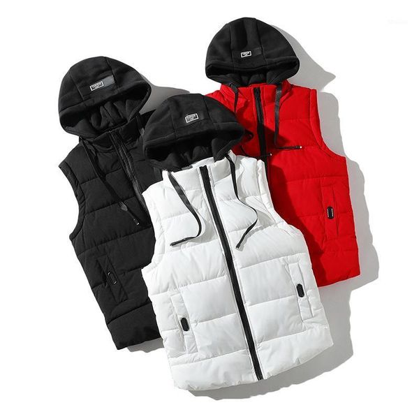 men's vests mens winter sleeveless jacket men down vest warm thick hooded coats male cotton-padded work waistcoat gilet homme vest1, Black;white
men's vests mens winter sleeveless jacket men down vest warm thick hooded coats male cotton-padded work waistcoat gilet homme vest1, Black;white