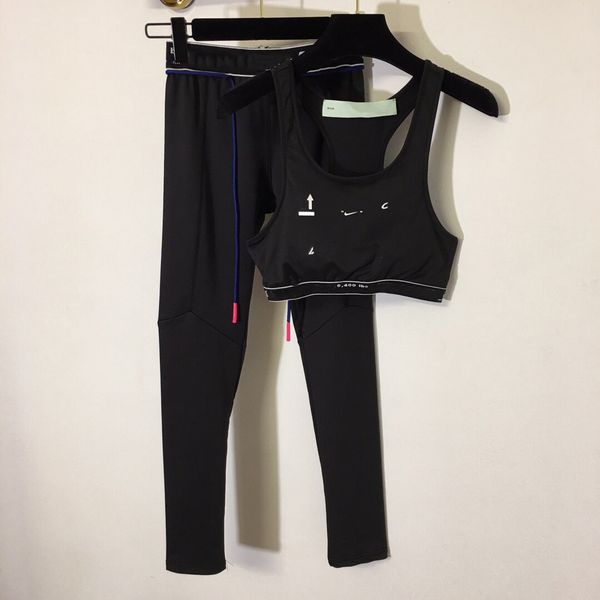 new letter ribbon waist drawstring vest high elastic leggings fitness suit sports yoga suit, White;black
new letter ribbon waist drawstring vest high elastic leggings fitness suit sports yoga suit, White;black