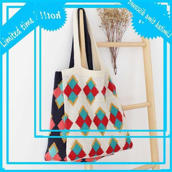 autumn winter girl's lovely knitting versatile casual hand-held shopping japanese and korean simple wool one shoulder bag
autumn winter girl's lovely knitting versatile casual hand-held shopping japanese and korean simple wool one shoulder bag