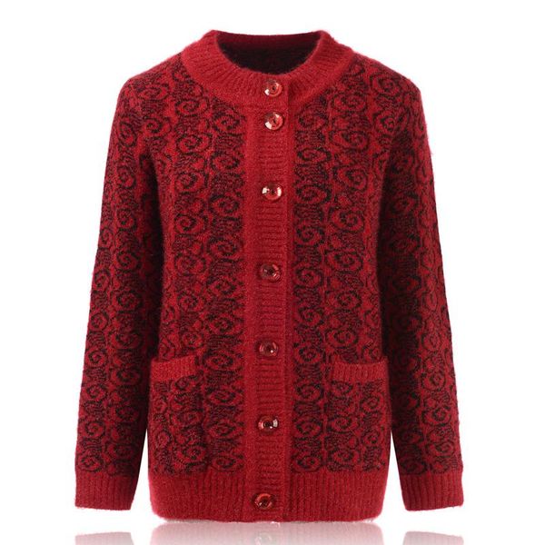 women's knits & tees women sweater middle-aged mother clothing fashion spring autumn casual cardigans knitted shirt, White
women's knits & tees women sweater middle-aged mother clothing fashion spring autumn casual cardigans knitted shirt, White