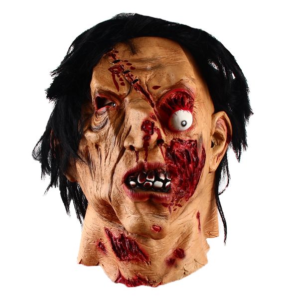 costume accessories horror mask halloween fancy dress party scary zombie costume props latex black-haired zombie terror headgear, Silver
costume accessories horror mask halloween fancy dress party scary zombie costume props latex black-haired zombie terror headgear, Silver