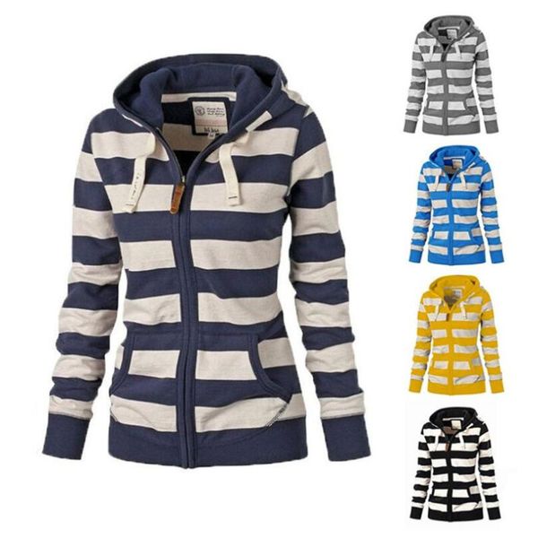 ljcuiyao women jackets coats women's spring autumn stripes jacket coat pocket zipper hooded striped outwear plus size clothes, Black;brown
ljcuiyao women jackets coats women's spring autumn stripes jacket coat pocket zipper hooded striped outwear plus size clothes, Black;brown