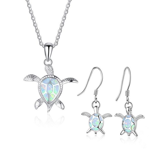 cute sea turtle necklace earrings jewelry set trendy opal stud earring for girl women gift, Silver
cute sea turtle necklace earrings jewelry set trendy opal stud earring for girl women gift, Silver