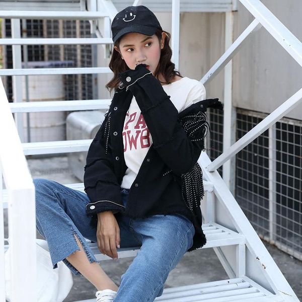 2020 fashion vintage stylish fringe beaded oversized jacket coat women long sleeve frayed lady outerwear mujer button patchwork, Black;brown
2020 fashion vintage stylish fringe beaded oversized jacket coat women long sleeve frayed lady outerwear mujer button patchwork, Black;brown