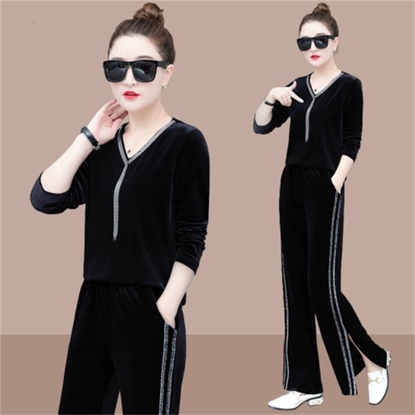 velvet gold two pants define korean casual tracksuit women's outfits two-piece femme deux pieces tracksuits 9v1u, White
velvet gold two pants define korean casual tracksuit women's outfits two-piece femme deux pieces tracksuits 9v1u, White