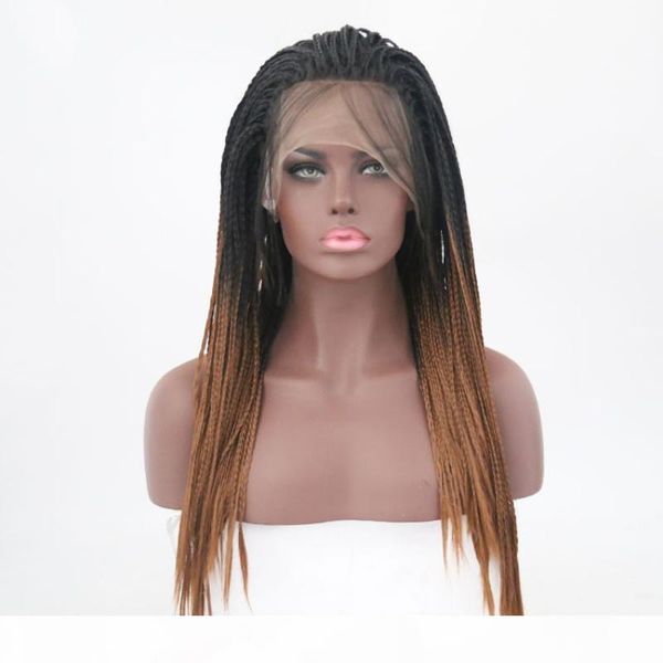 braid lace front wig ombre brown synthetic heat reistant braided glueless braiding hair glueless lacefront box braids wigs with baby hairs, Black;brown
braid lace front wig ombre brown synthetic heat reistant braided glueless braiding hair glueless lacefront box braids wigs with baby hairs, Black;brown