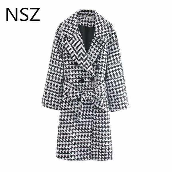 women's wool & blends nsz women tweed blend black and white houndstooth double breasted plaid long jacket winter coat belted fashion ov
women's wool & blends nsz women tweed blend black and white houndstooth double breasted plaid long jacket winter coat belted fashion ov