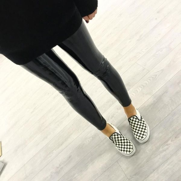 women fashion lady strethcy shiny sport fitness leggings high waist black leather long pants bottoms female trousers pantalon1, Black;white
women fashion lady strethcy shiny sport fitness leggings high waist black leather long pants bottoms female trousers pantalon1, Black;white