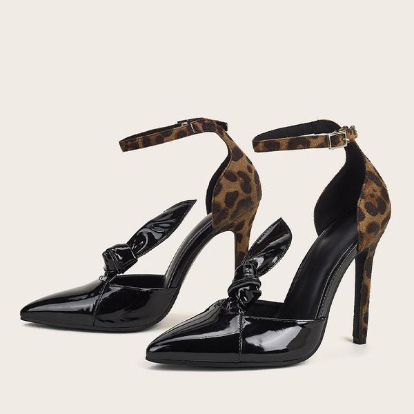 woman leopard thin high heels 2021 women's pointed toe pumps women two peices ladies knot female buckle party shoes plus size 42, Black
woman leopard thin high heels 2021 women's pointed toe pumps women two peices ladies knot female buckle party shoes plus size 42, Black