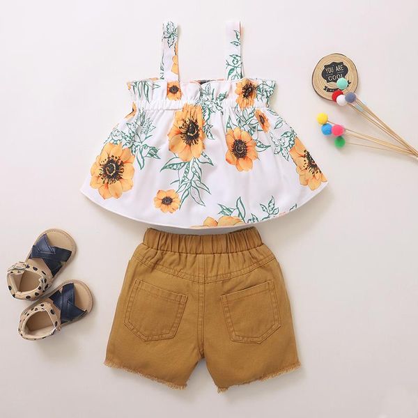 clothing sets baby girls clothes set 2021 summer toddler sunflower print and solid shorts 2pcs outfit casual children sweet suit, White
clothing sets baby girls clothes set 2021 summer toddler sunflower print and solid shorts 2pcs outfit casual children sweet suit, White