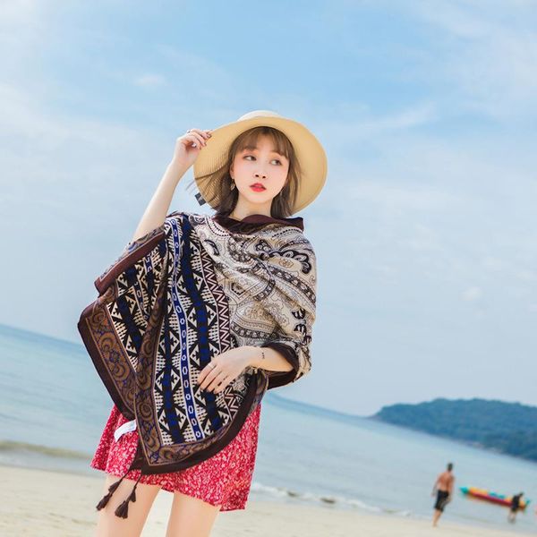 scarves spring summer oversized cotton and linen scarf printing ethnic style seaside vacation sunscreen shawl beach wraps gauze female, Blue;gray
scarves spring summer oversized cotton and linen scarf printing ethnic style seaside vacation sunscreen shawl beach wraps gauze female, Blue;gray