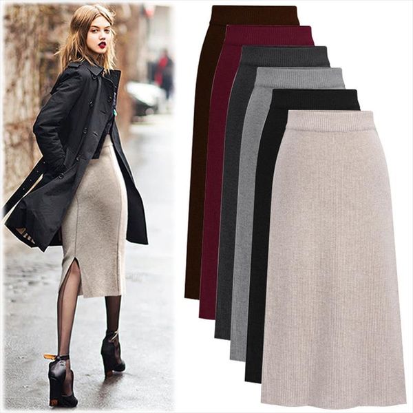 fashion autumn winter korean knitted women skirt large size elastic waist split a line skirts female plus size skirts, Black
fashion autumn winter korean knitted women skirt large size elastic waist split a line skirts female plus size skirts, Black