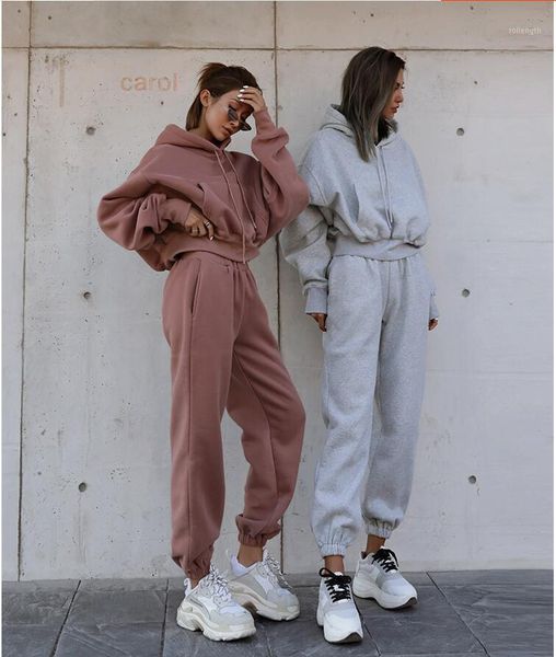 fleece tracksuit for women joggers sweatpant 2 two piece sets crop hoodies sweat pants matching set clothing outfits suit1, Gray
fleece tracksuit for women joggers sweatpant 2 two piece sets crop hoodies sweat pants matching set clothing outfits suit1, Gray