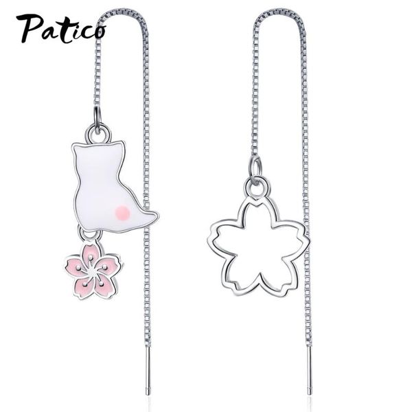 fashion long chain ear line pendientes 925 sterling silver zircon rhinestone cat flower earrings for women girls korean jewelry
fashion long chain ear line pendientes 925 sterling silver zircon rhinestone cat flower earrings for women girls korean jewelry