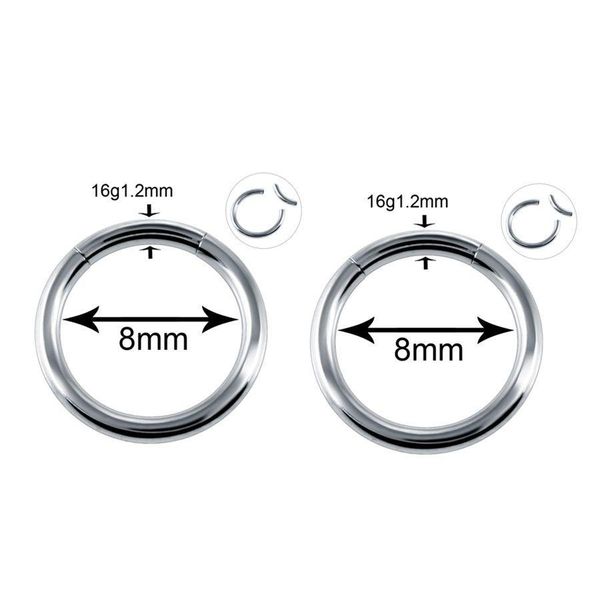 2pcs steel segment rings piercing ear tragus cartliage piercings orelha helix lip labret tongue piercing nose ear septum jewelry q jlljga, Silver
2pcs steel segment rings piercing ear tragus cartliage piercings orelha helix lip labret tongue piercing nose ear septum jewelry q jlljga, Silver