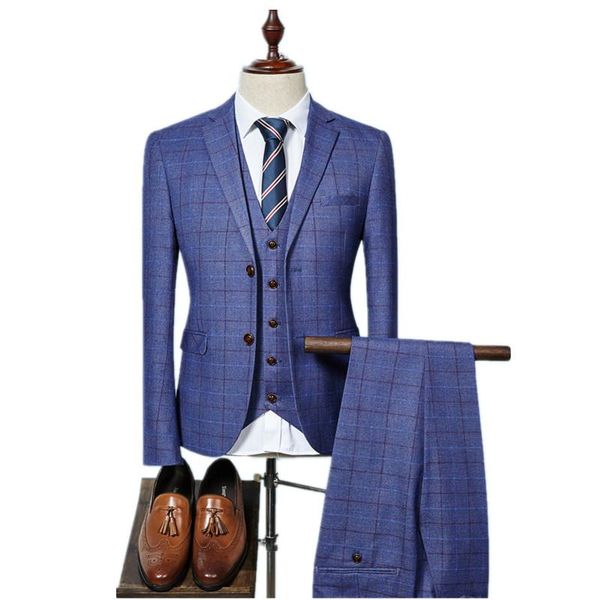 jacket+vest+pants) 2021 men suits fashion grid stripe men's slim fit business wedding suit men wedding suit, White;black
jacket+vest+pants) 2021 men suits fashion grid stripe men's slim fit business wedding suit men wedding suit, White;black