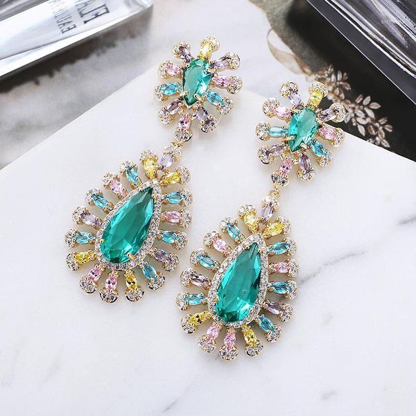 xiumeiyizu big size color water drop cz stone earrings for women bosimi style lady`s party gold plating earrings rhodium jewelry1, Silver
xiumeiyizu big size color water drop cz stone earrings for women bosimi style lady`s party gold plating earrings rhodium jewelry1, Silver