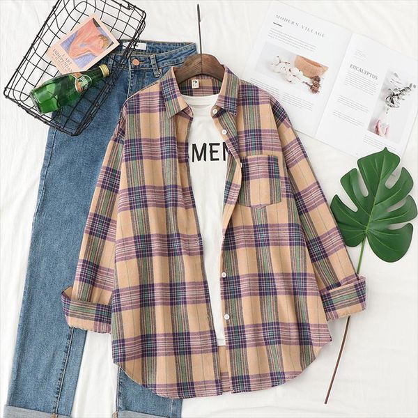 h.sa women casual blouse and oversized plaid loose thick spring out jacket blusa mujer 2020, White
h.sa women casual blouse and oversized plaid loose thick spring out jacket blusa mujer 2020, White