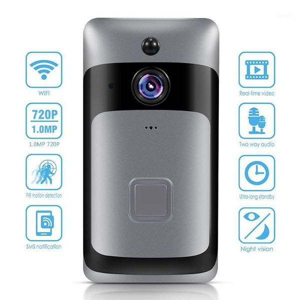 wifi doorbell 720p camera two-way audio pir motion detection ir night vision 160° wide angle lens wireless doorbell smart home1
wifi doorbell 720p camera two-way audio pir motion detection ir night vision 160° wide angle lens wireless doorbell smart home1