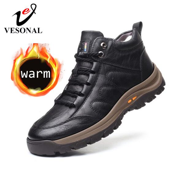 vesonal big size 46 leather ankle winter snow boots men shoes new 2020 with fur plush warm male casual boot outdoor footwear, Black
vesonal big size 46 leather ankle winter snow boots men shoes new 2020 with fur plush warm male casual boot outdoor footwear, Black
