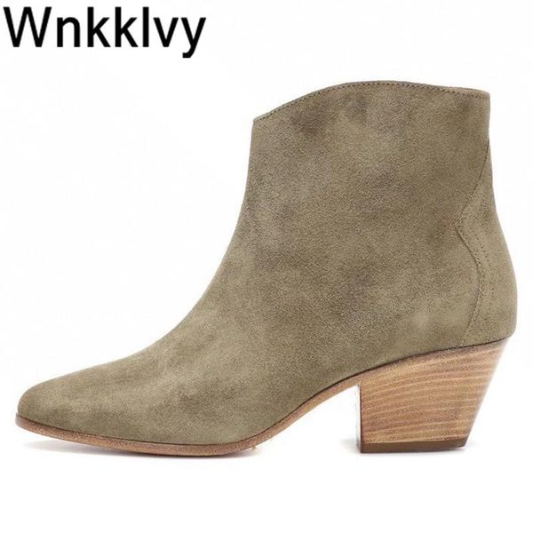 pointed toe chunky high heel short boots women real suede ankle boots 2020 runway botas autumn winter shoes bota feminina, Black
pointed toe chunky high heel short boots women real suede ankle boots 2020 runway botas autumn winter shoes bota feminina, Black
