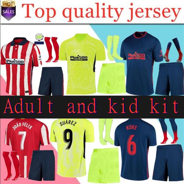 men+kids kit 20 21 atletico joao felix suárez madrid home red white soccer jerseys 19/20 koke saul godin football shirt kits camiseta de f, Black;yellow
men+kids kit 20 21 atletico joao felix suárez madrid home red white soccer jerseys 19/20 koke saul godin football shirt kits camiseta de f, Black;yellow