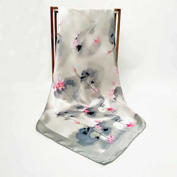 scarves fashion hijab women scarf lotus print silk satin red kerchief 90*90cm square neckerchief headband for ladies1, Blue;gray
scarves fashion hijab women scarf lotus print silk satin red kerchief 90*90cm square neckerchief headband for ladies1, Blue;gray