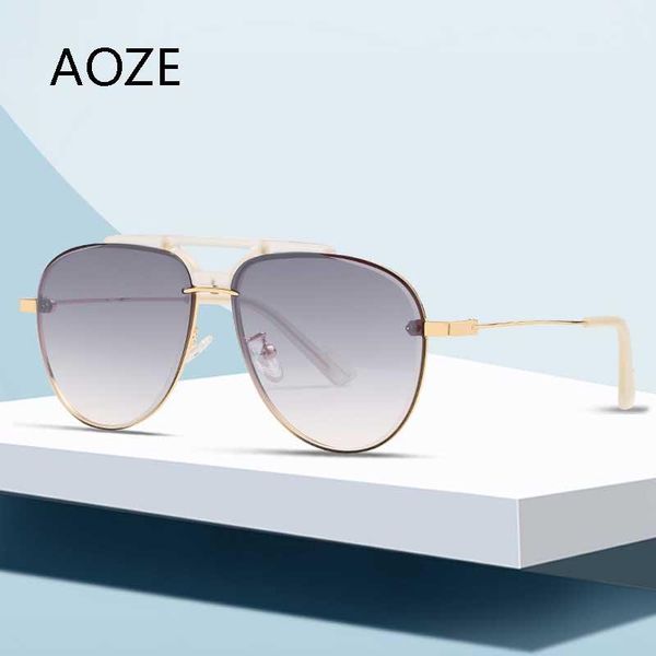 sunglasses aoze 2021 fashion pilot aviation style double beams vintage gradient brand design sun glasses uv400, White;black
sunglasses aoze 2021 fashion pilot aviation style double beams vintage gradient brand design sun glasses uv400, White;black