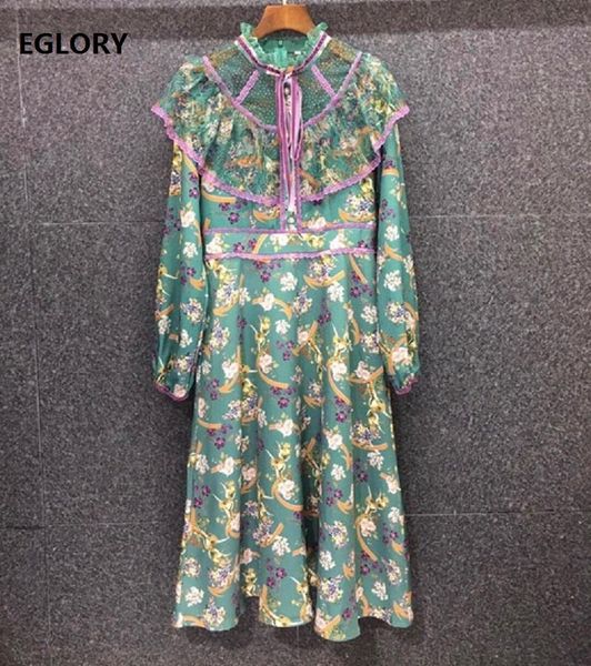 2020 autumn winter fashion runway print dress women tulle mesh lace patchwork long sleeve green purple dress, Black;gray
2020 autumn winter fashion runway print dress women tulle mesh lace patchwork long sleeve green purple dress, Black;gray