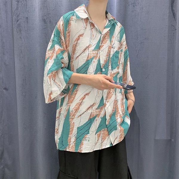 new autumn men clothing oversized print men shirts casual loose clothes brief fashion style turn-down short slevees streetwear, White;black
new autumn men clothing oversized print men shirts casual loose clothes brief fashion style turn-down short slevees streetwear, White;black